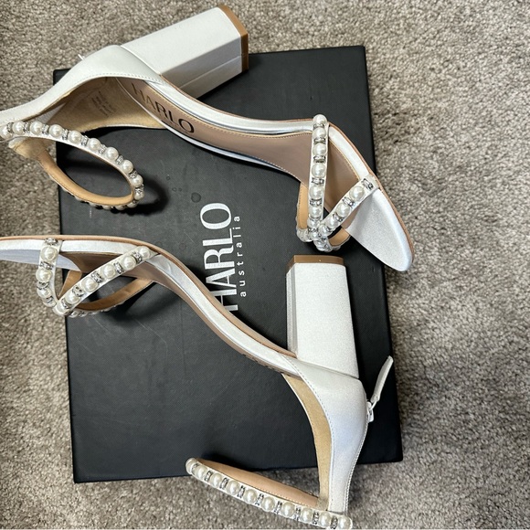 Harlo AU Alexene Low Heel Bridal Shoes- Size 8.5 - Picture 3 of 10
